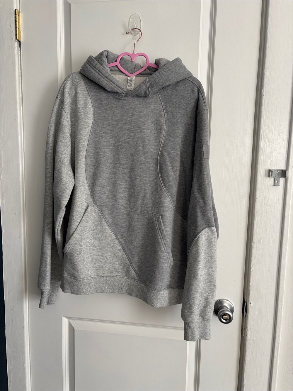ALO Yoga Two-Tone Grey oversized hoodie